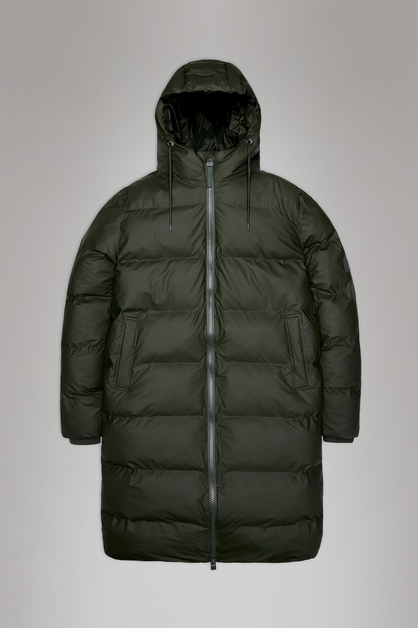 Rains Alta Longer Puffer Jacket Green Jacket
