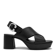Pura Sandal Platform | Black Faux Nappa