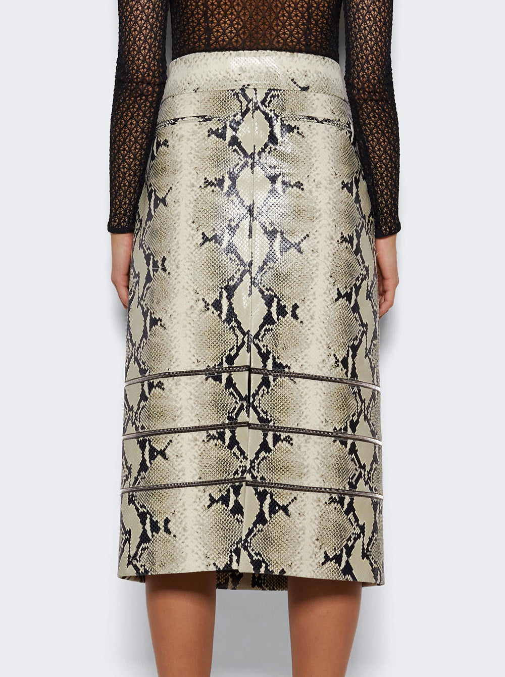 Women | Khaite | Isla Leather Skirt | Natural