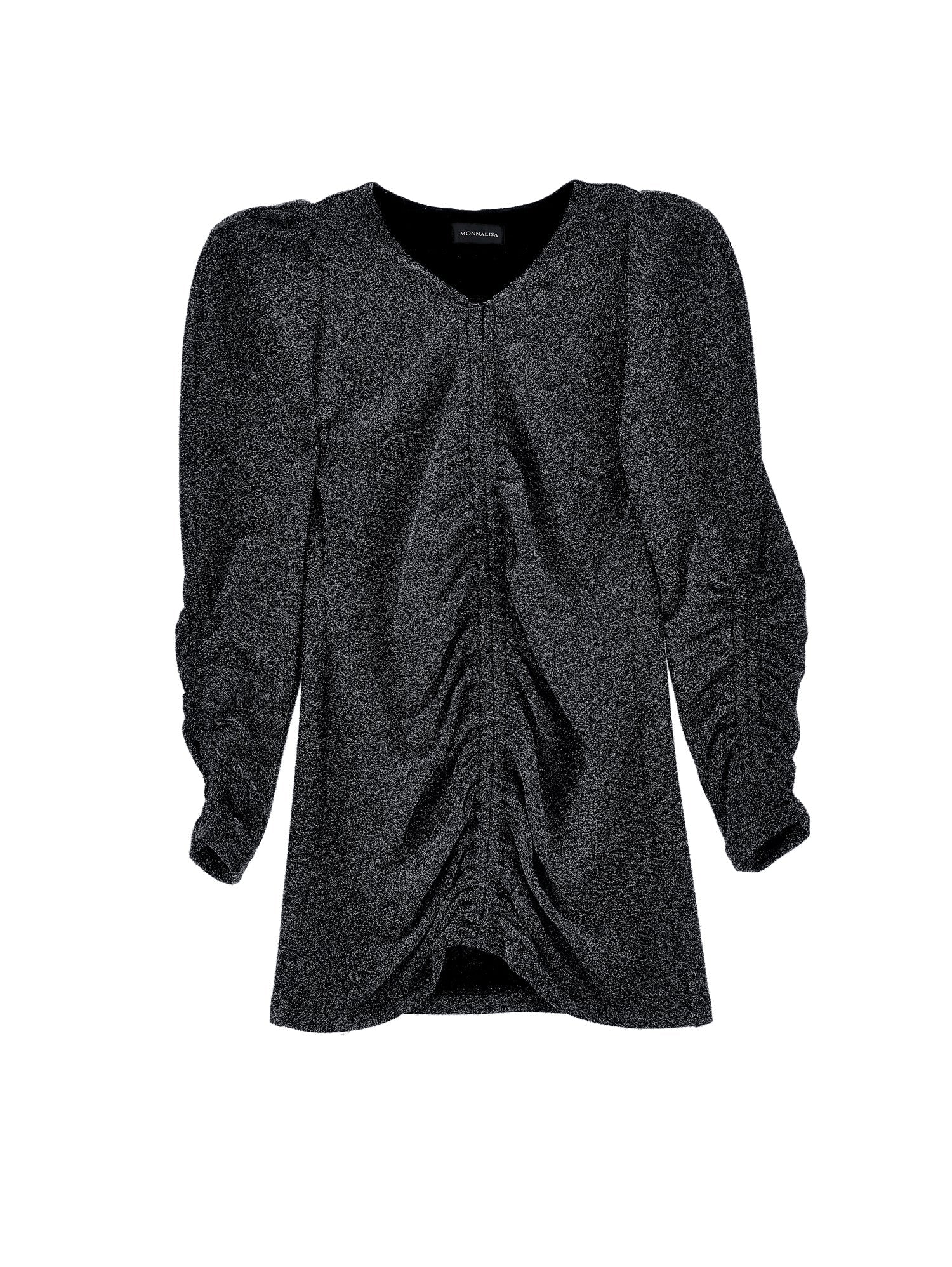 Girls | Lurex Knit Dress | Black