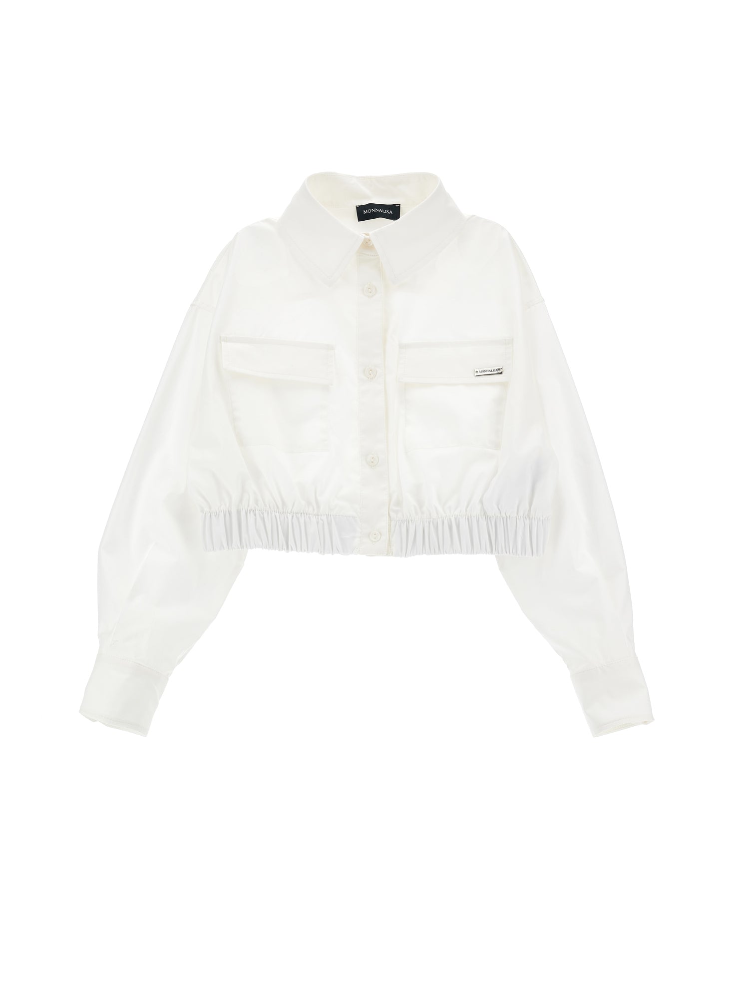Girls | Poplin Shirt With Cargo Pockets | Cream