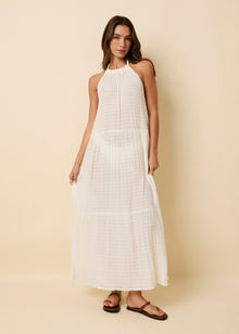 Womens | Kai Dress Smocked | Optic White
