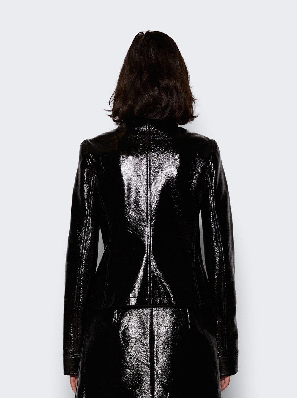 Women | Courrèges | Motorcycle Vinyl Jacket Black