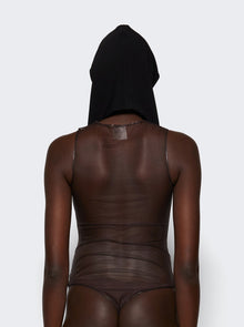 Women | Courrèges | Frame Illusion Hooded Bodysuit & Chocolate & Black