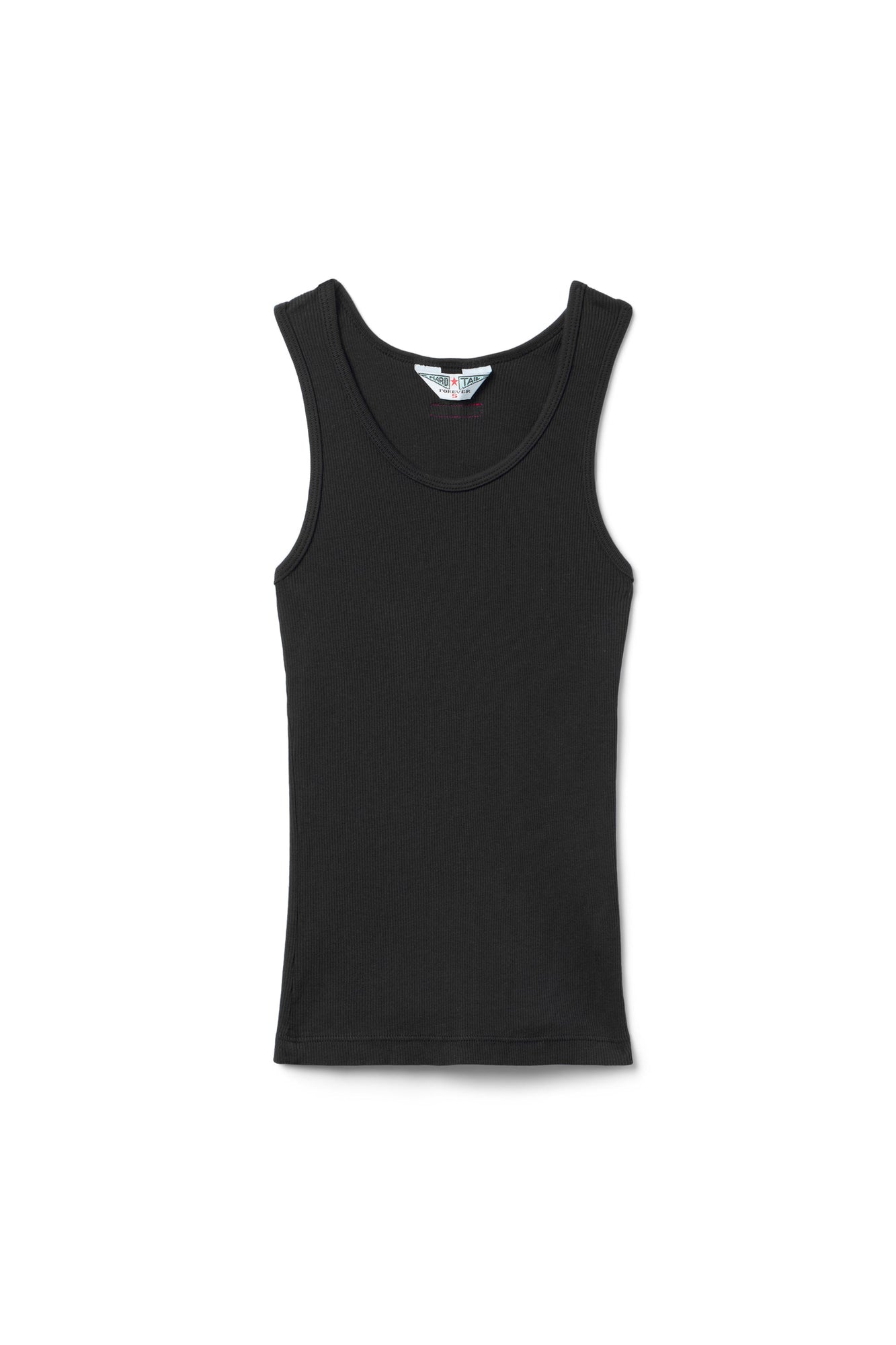Women | Vintage Fitted Ribbed Tank | Black