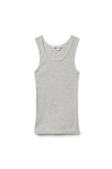 Women | Vintage Fitted Ribbed Tank | Heather Gray