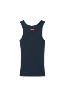 Women | Vintage Fitted Ribbed Tank | Past Midnight
