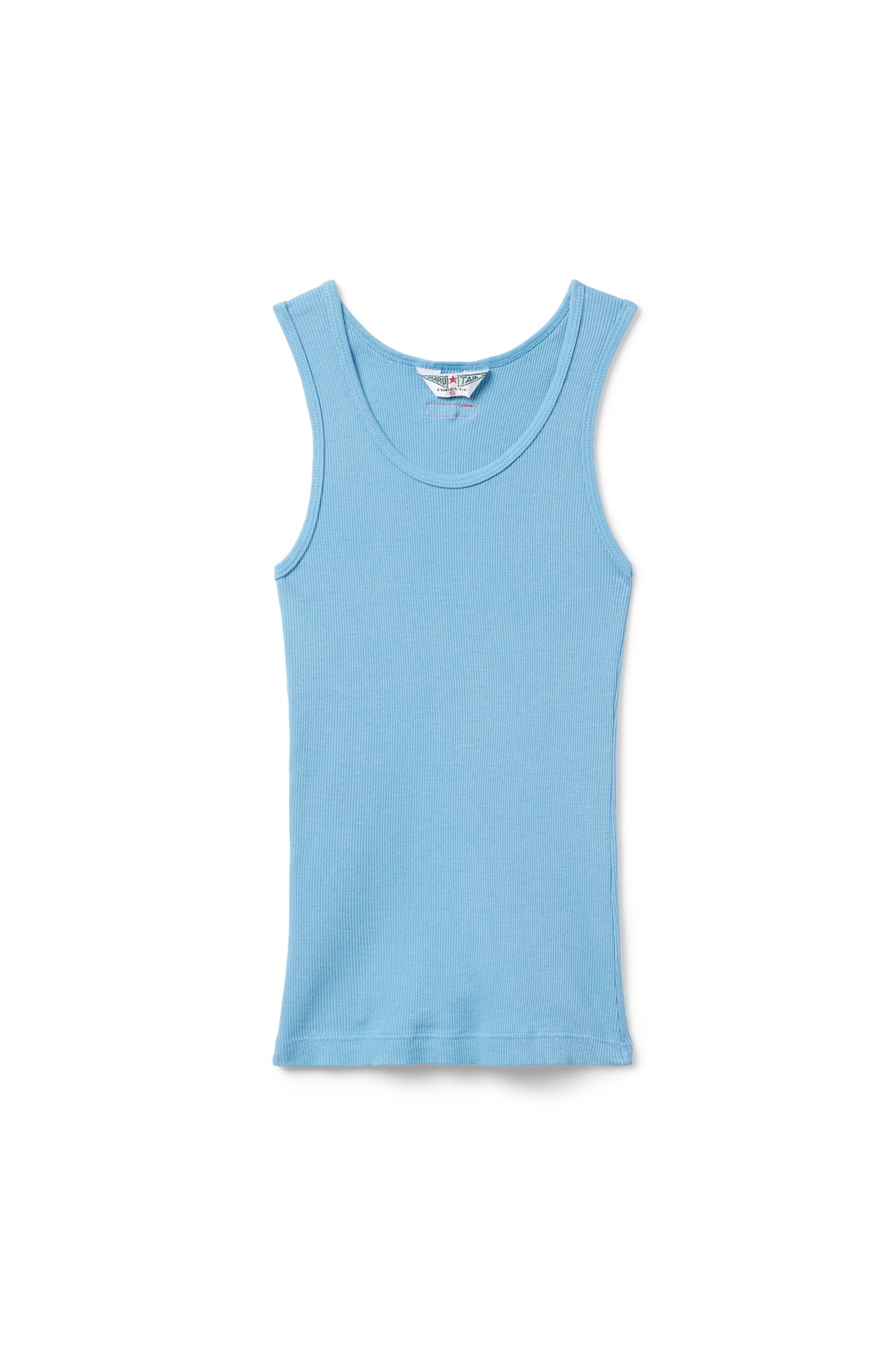 Women | Vintage Fitted Ribbed Tank | Sky