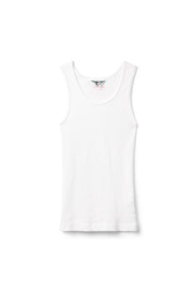 Women | Vintage Fitted Ribbed Tank | White
