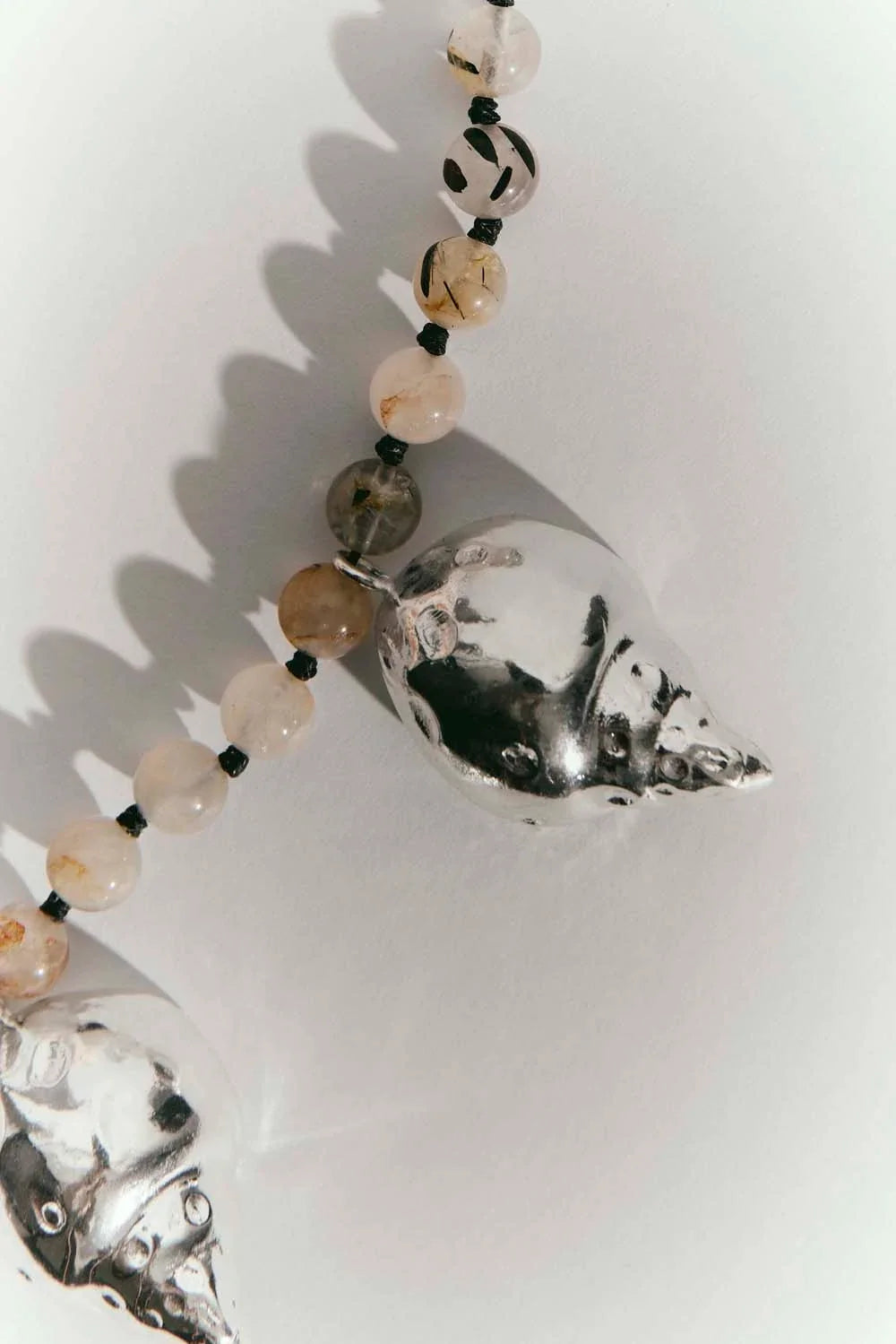Wild Hunt Beaded Necklace | Silver
