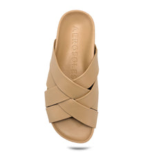 Lecco Sandal Footbed | Beige Bisque Faux Nappa