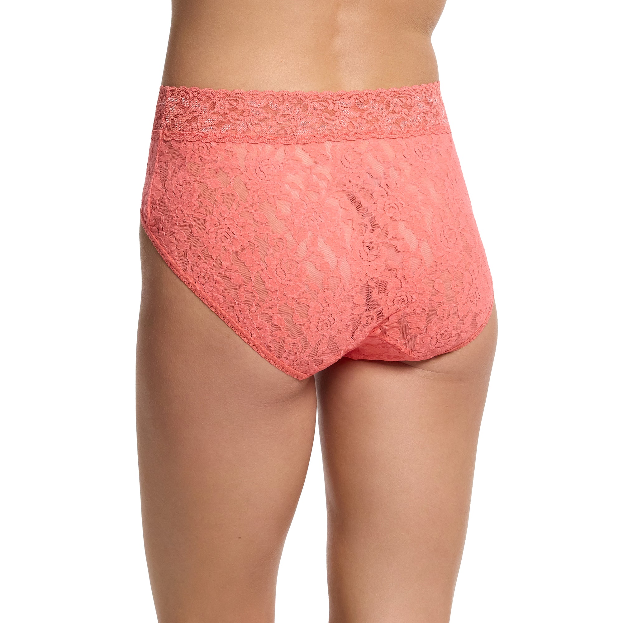 Signature Lace French Brief | Courageous Coral