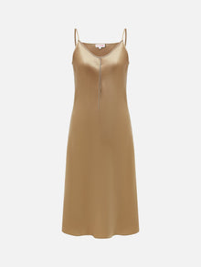 SLIP DRESS | Camel