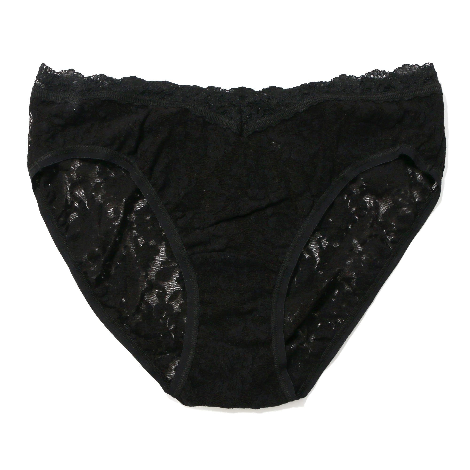 Signature Lace V-Front Brief | Black