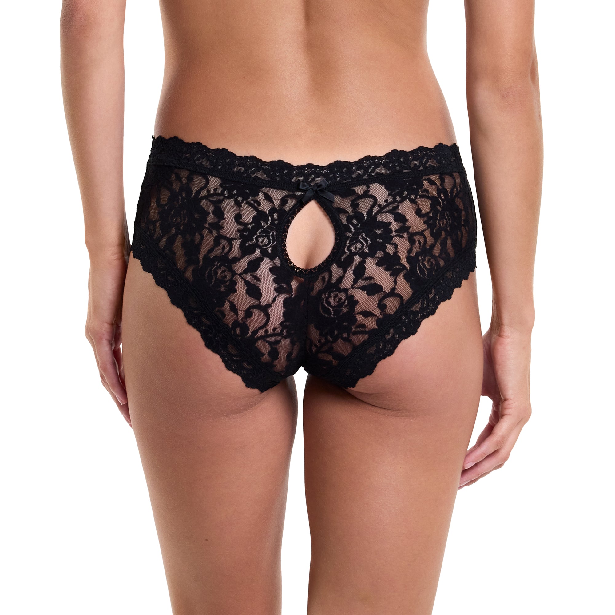 Signature Lace Keyhole Cheeky | Black