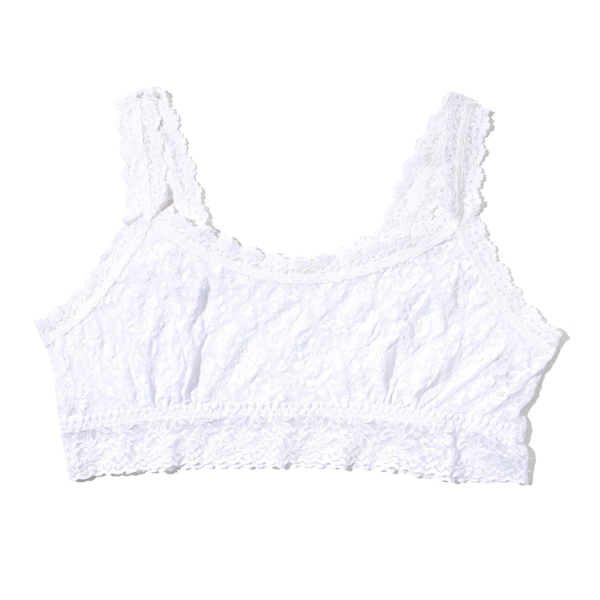Plus Size Signature Lace Crop Cami | White