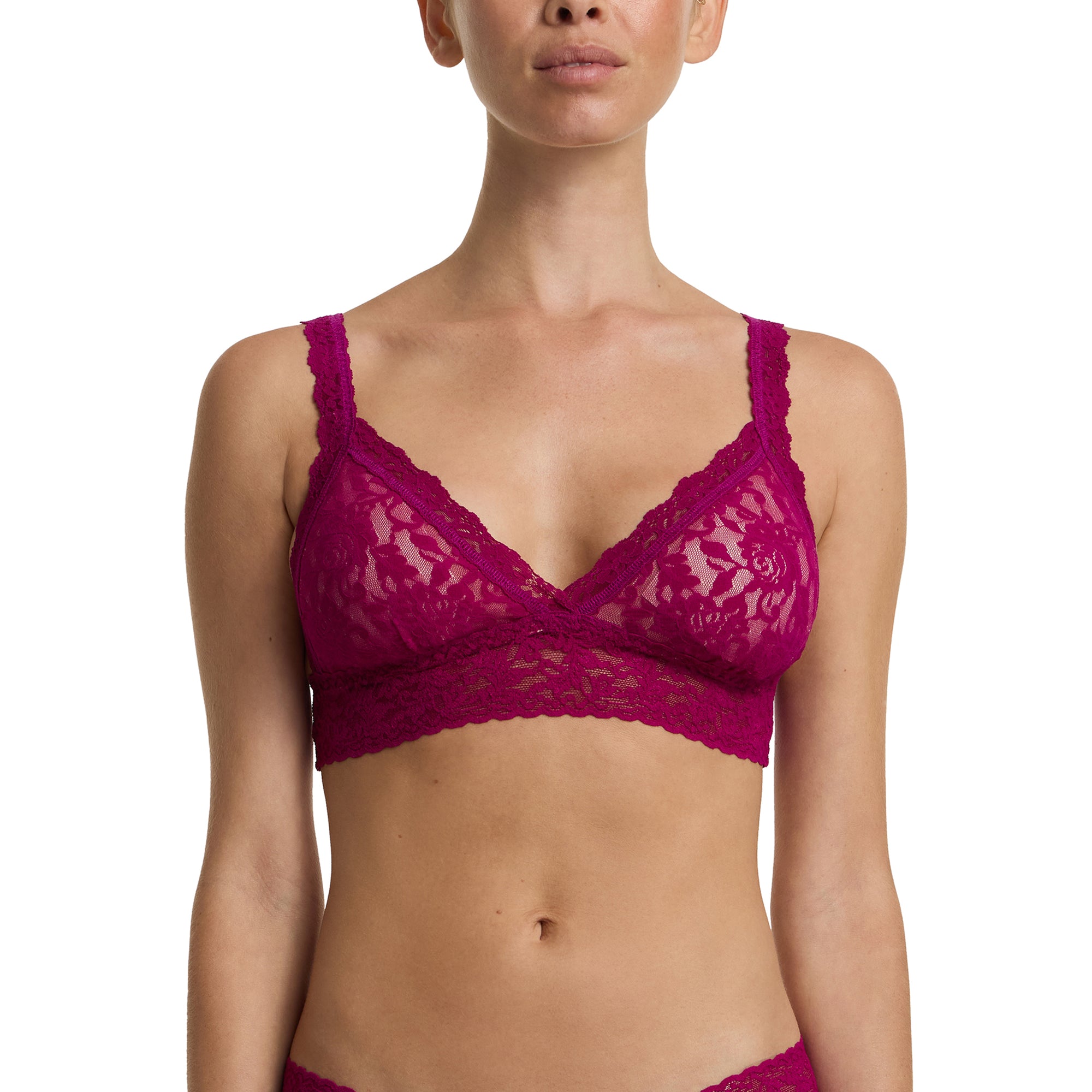 Signature Lace Padded Bralette | From The Vine (Red)