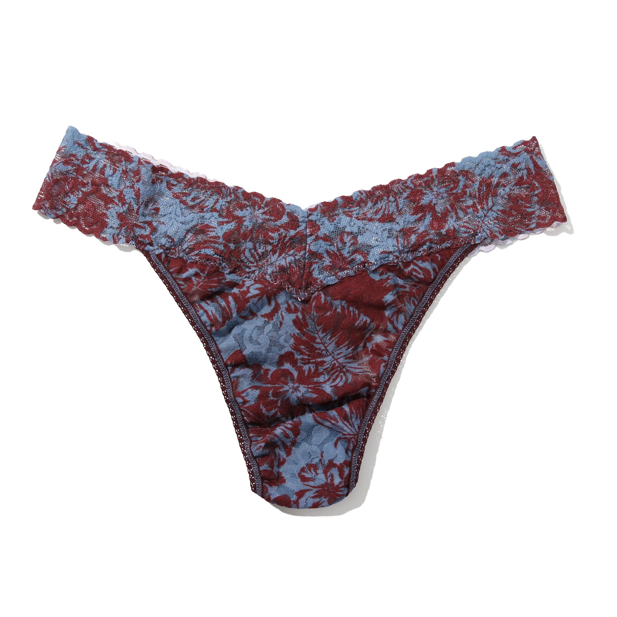 Signature Lace Original Rise Thong & Saxx Boxer Brief | Shadow Tropics (Brown)