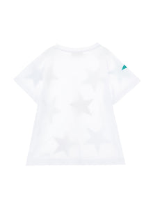 Girls | Maxi T-Shirt With Stars | White