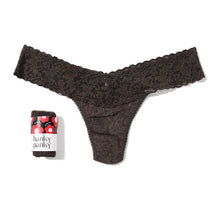 Signature Lace Low Rise Thong | Granite