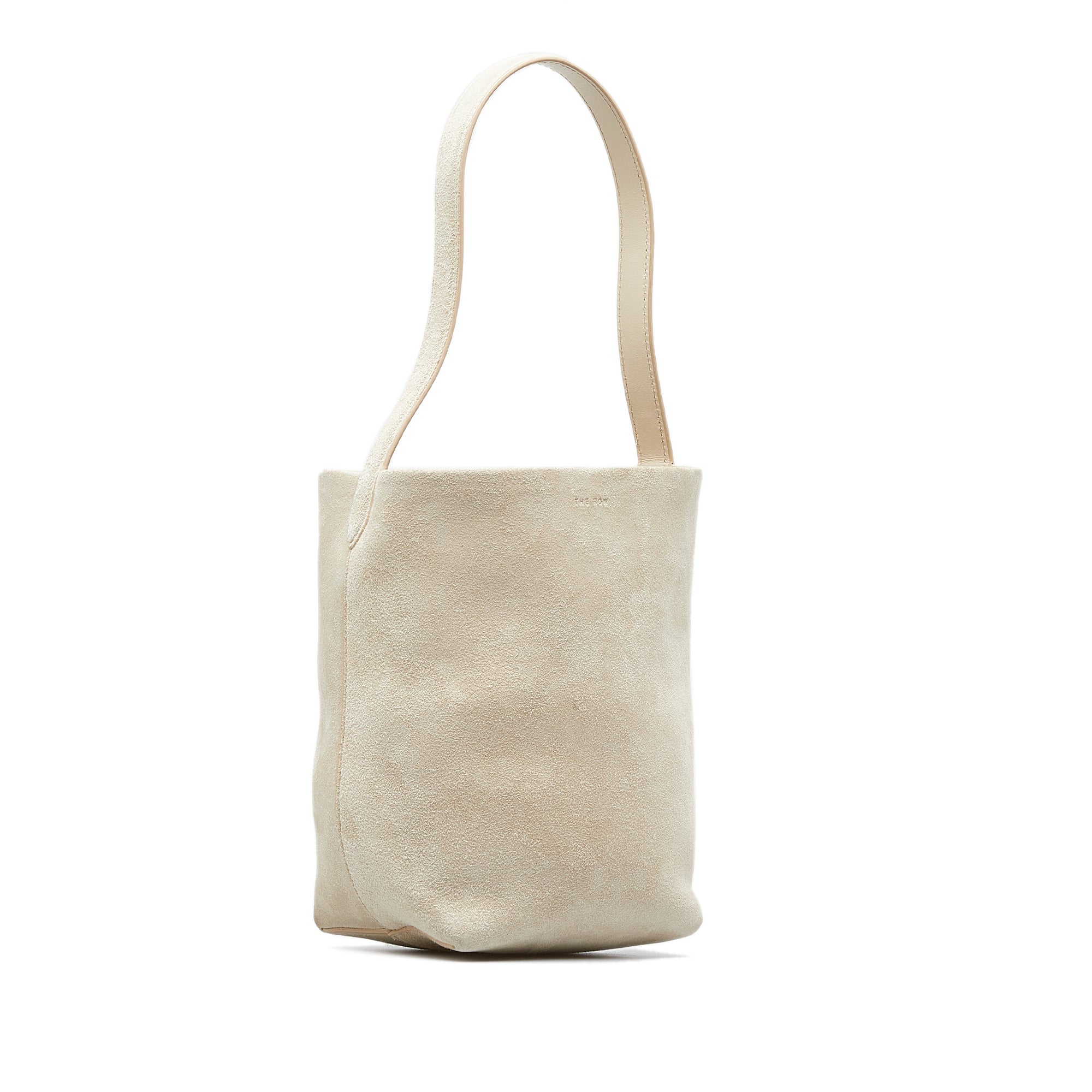 The Row | Pre-Owned Small N/S Park Suede Tote | Brown/Beige
