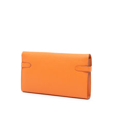 Hermes | Pre-Owned Chevre Mysore Kelly Longue Wallet | Orange