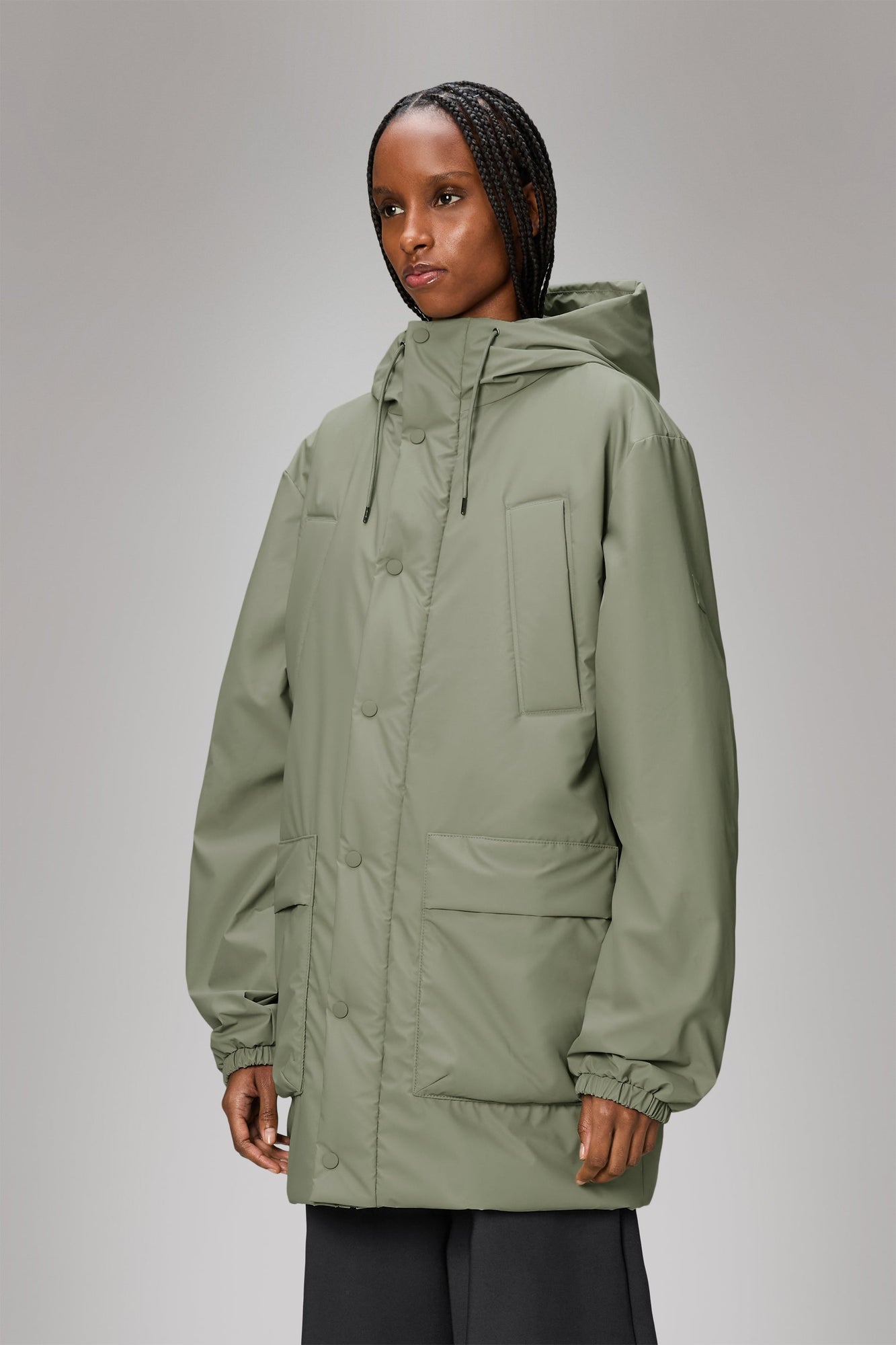 RAINS Lohja Long Insulated Cargo Jacket Drift Jacket
