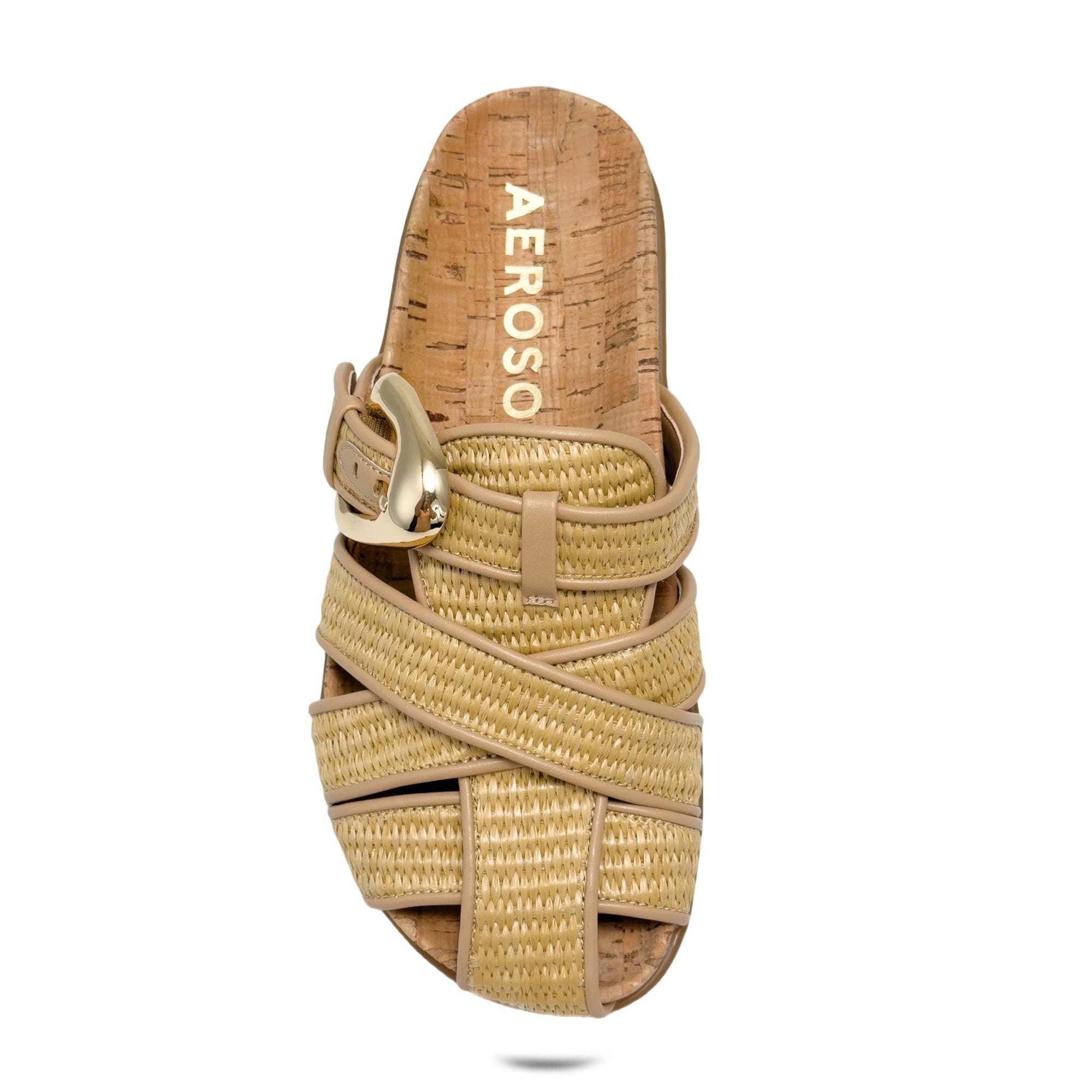 Liberty Casual Mule | Natural Basket Raffia