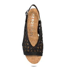 Clora Sandal Block Heel | Black Faux Burnished Calf