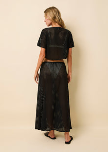 Womens | Shannon Tie Top Baby Eyelet | Noir
