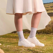 Womens | Granny Square Socks | Camel