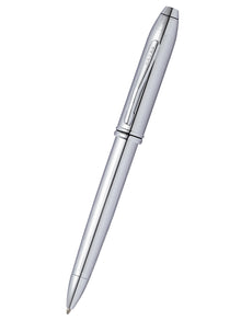 Silver pen on a white background