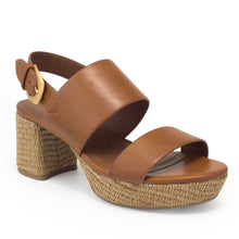 Daily Sandal Block Heel | Tan Faux Burnished Calf