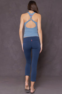 Women | D-Ring Keyhole Racerback Tank | Heather/Sky