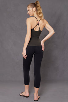 Women | Rolldown Capri Legging | Charcoal/Jet