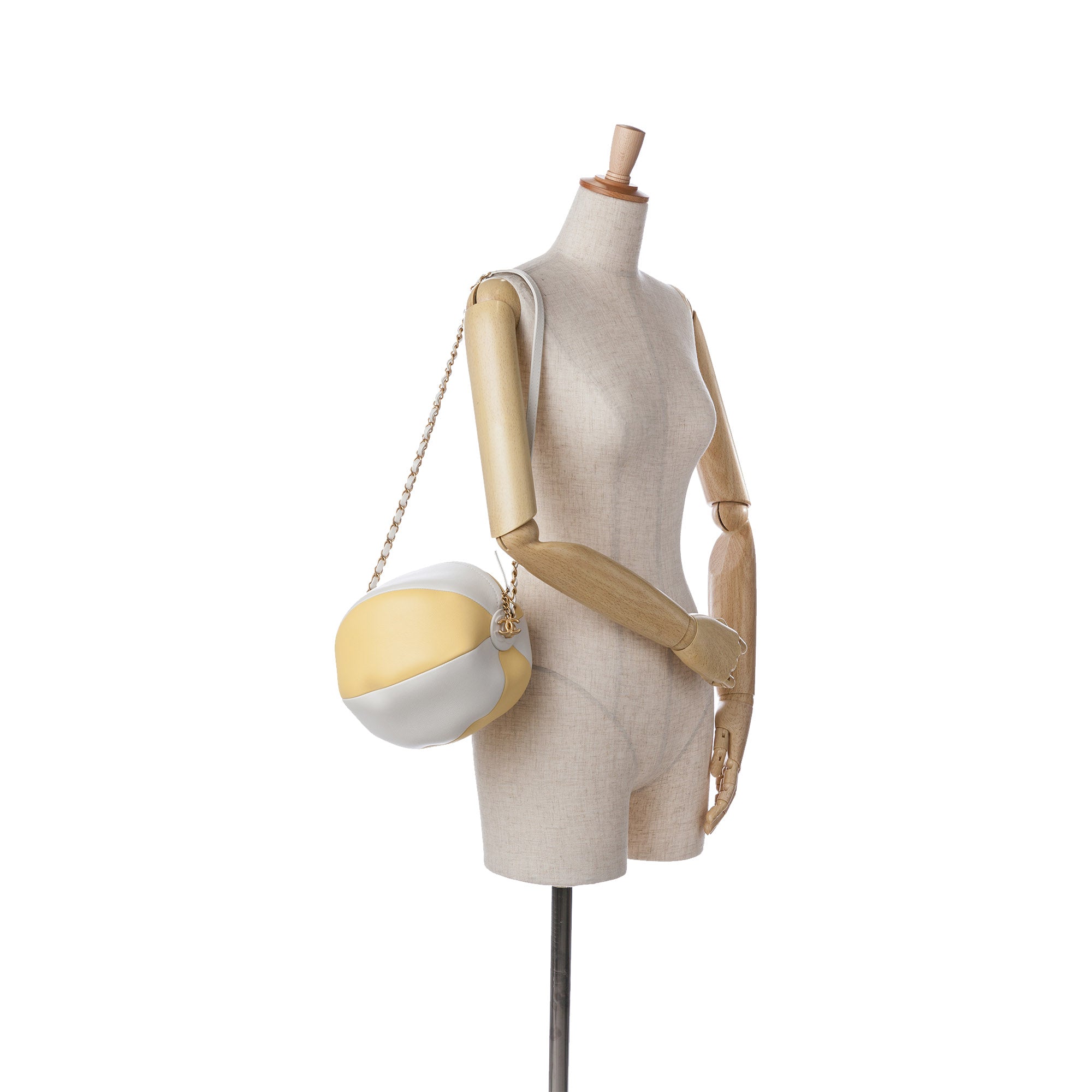 Chanel | Pre-Owned Calfskin Coco Beach Ball Bag | YellowWhite