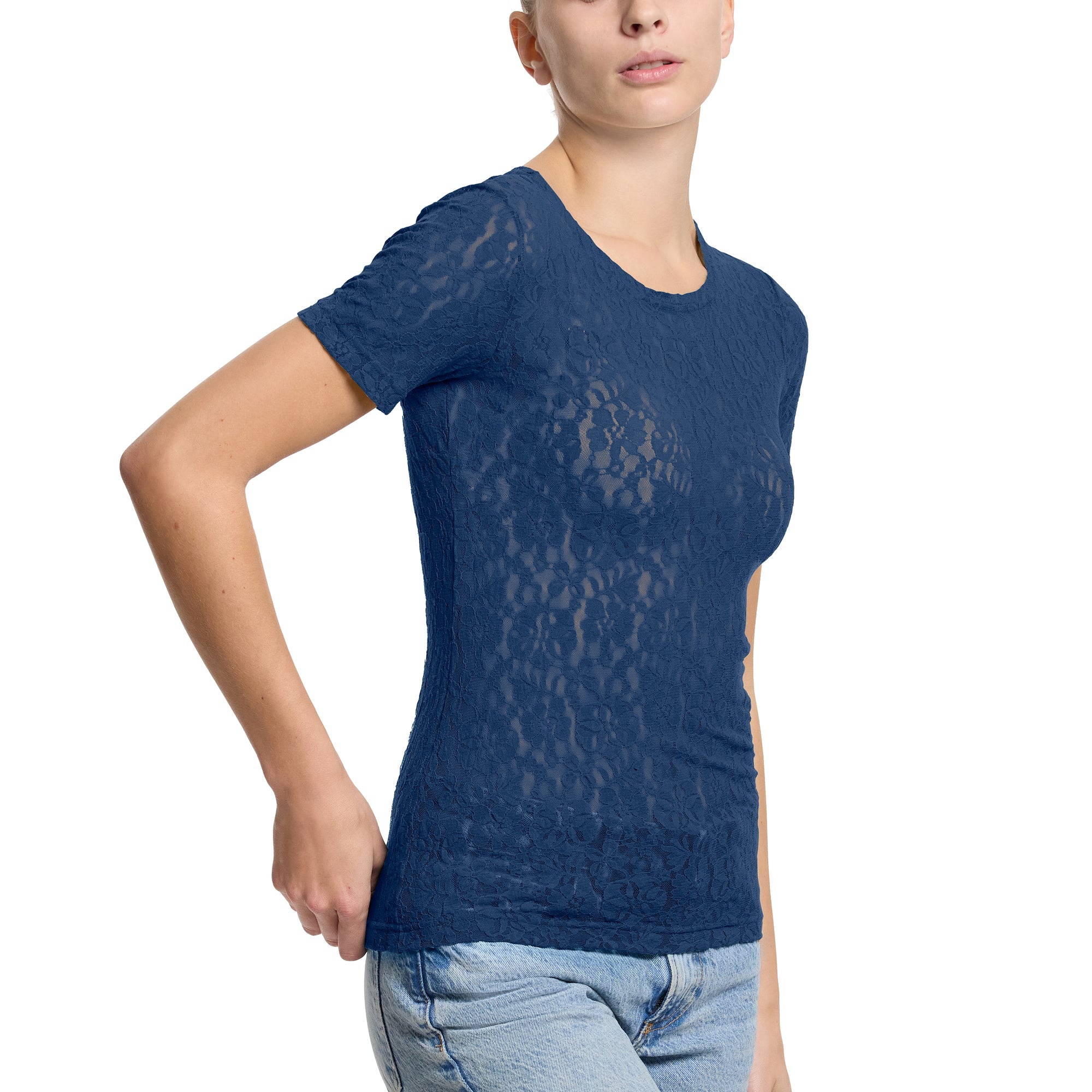 Flora Short Sleeve Top | Night Owl (Blue)