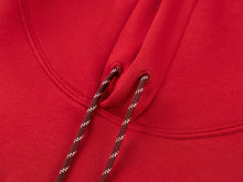 Cotton Embroidered Hoodie | Red