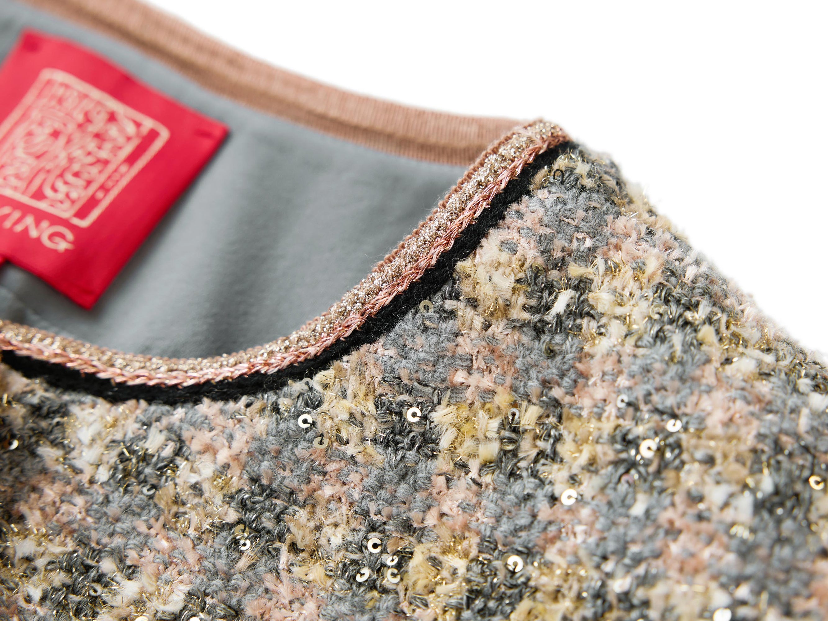 Tweed Knit Cardigan | Grey