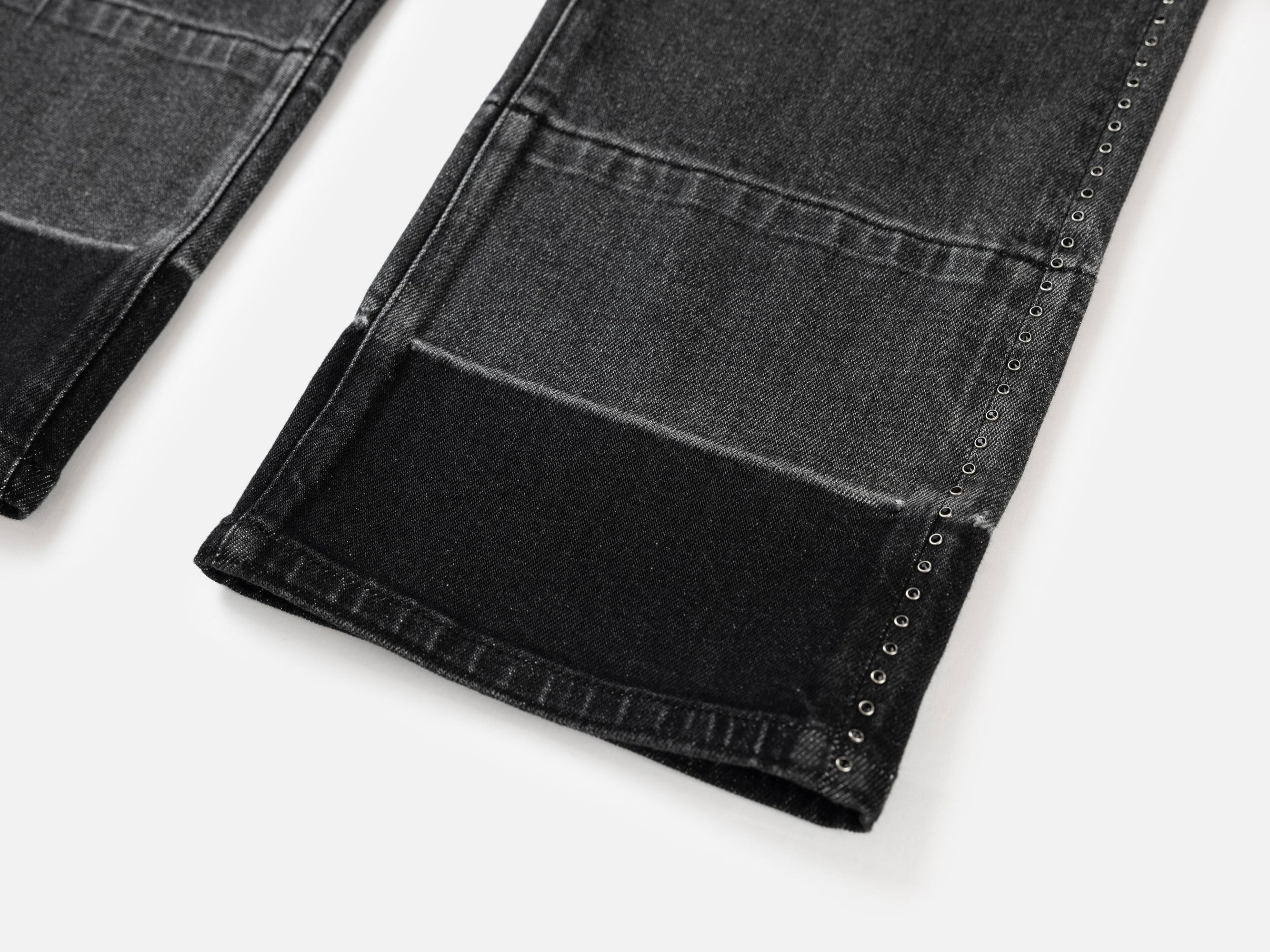 Dark-Wash Straight Leg Pants | Black