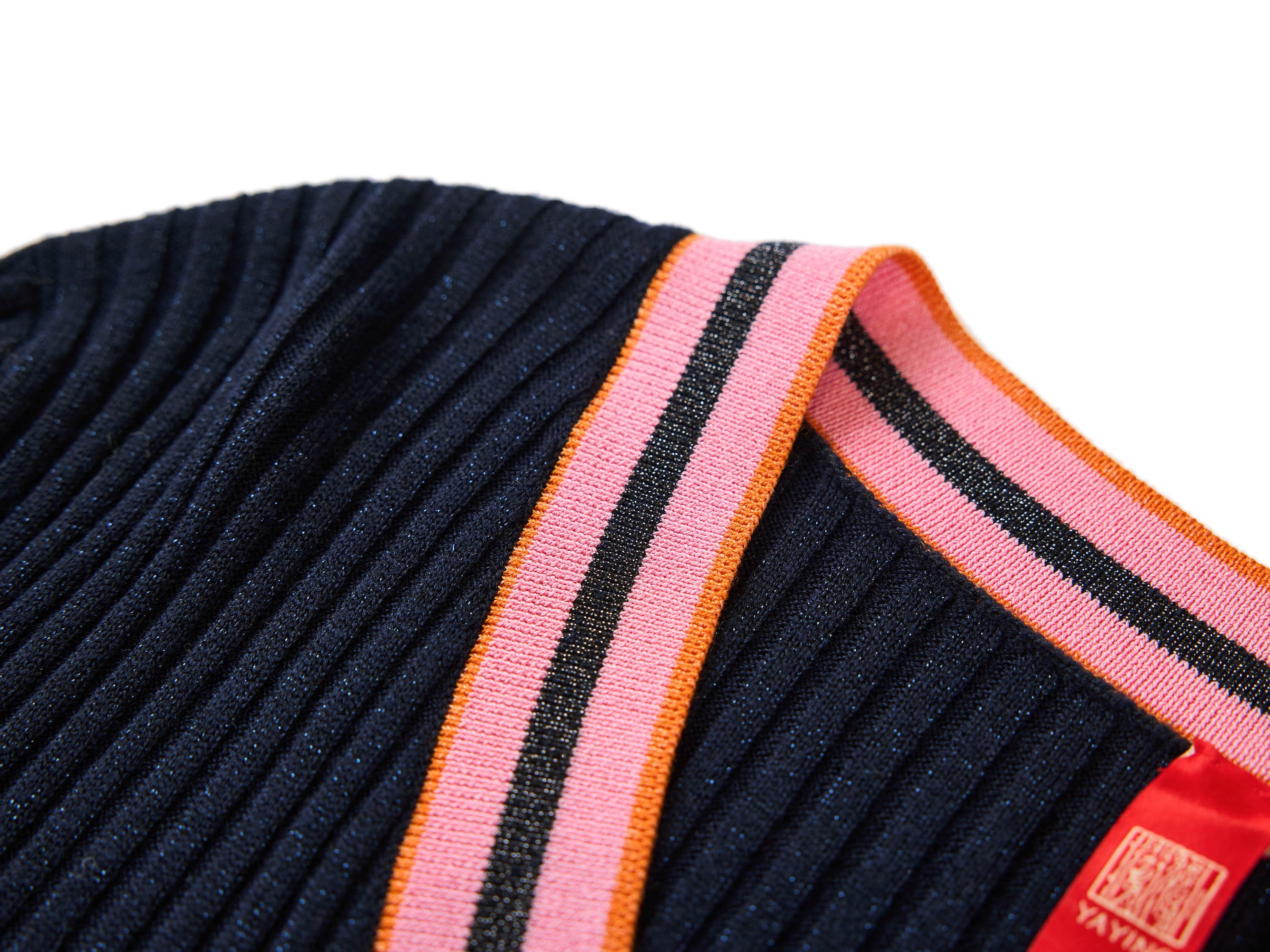 Striped Knit Cardigan | Pink