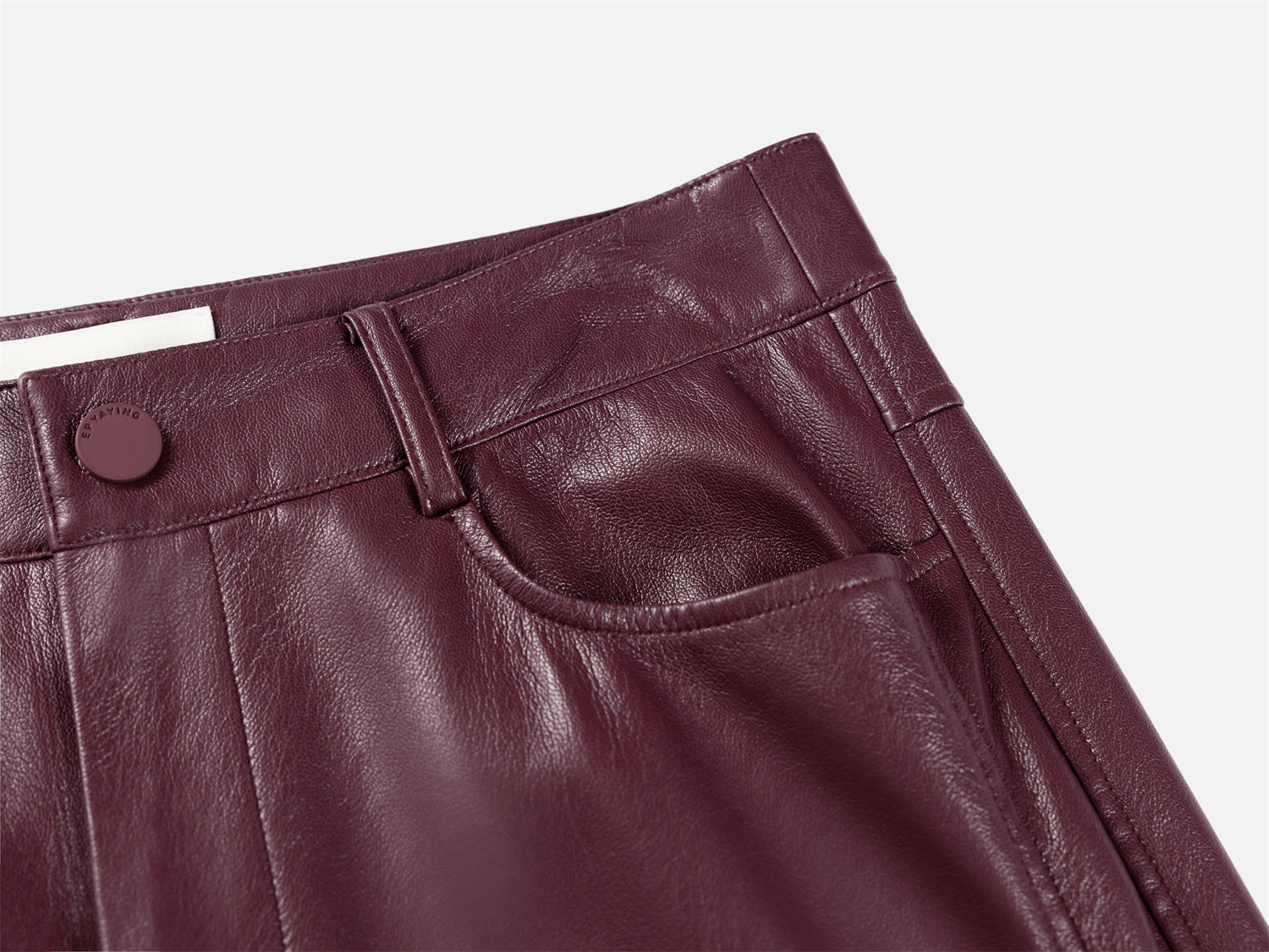 Faux Leather Pant | Wine Red