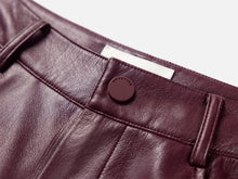 Faux Leather Pant | Wine Red