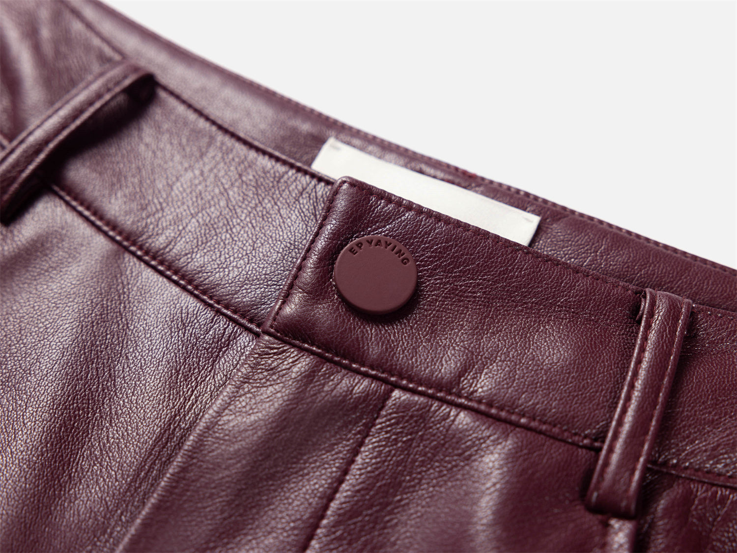 Faux Leather Pant | Wine Red