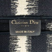 Dior | Pre-Owned Large Striped Book Tote | Blue/Dark Blue