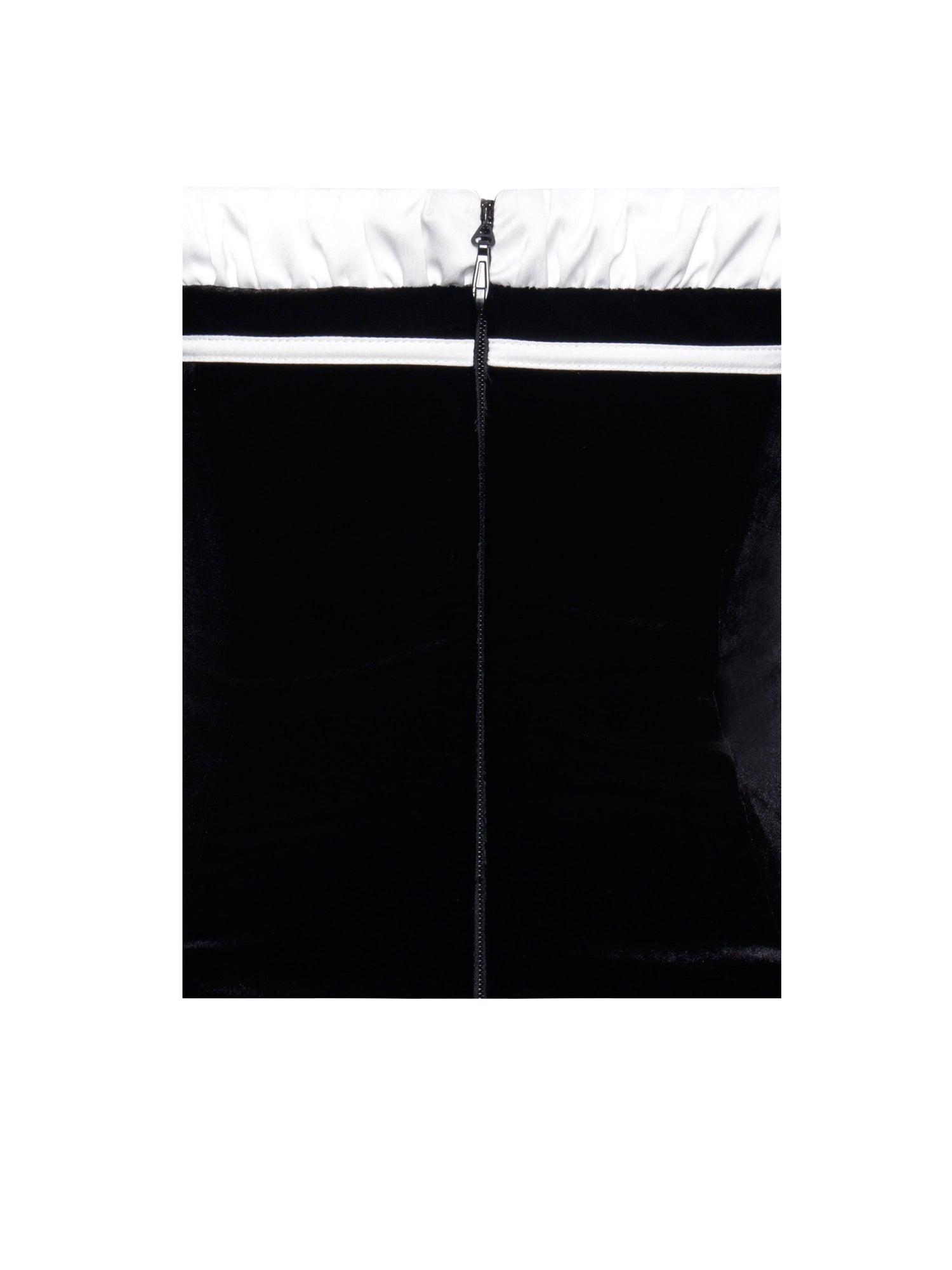Olya Velvet A-Line Corset Mini Dress | Black and White