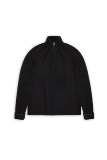 RAINS Sapa Half Zip Knit Black Long Sleeve