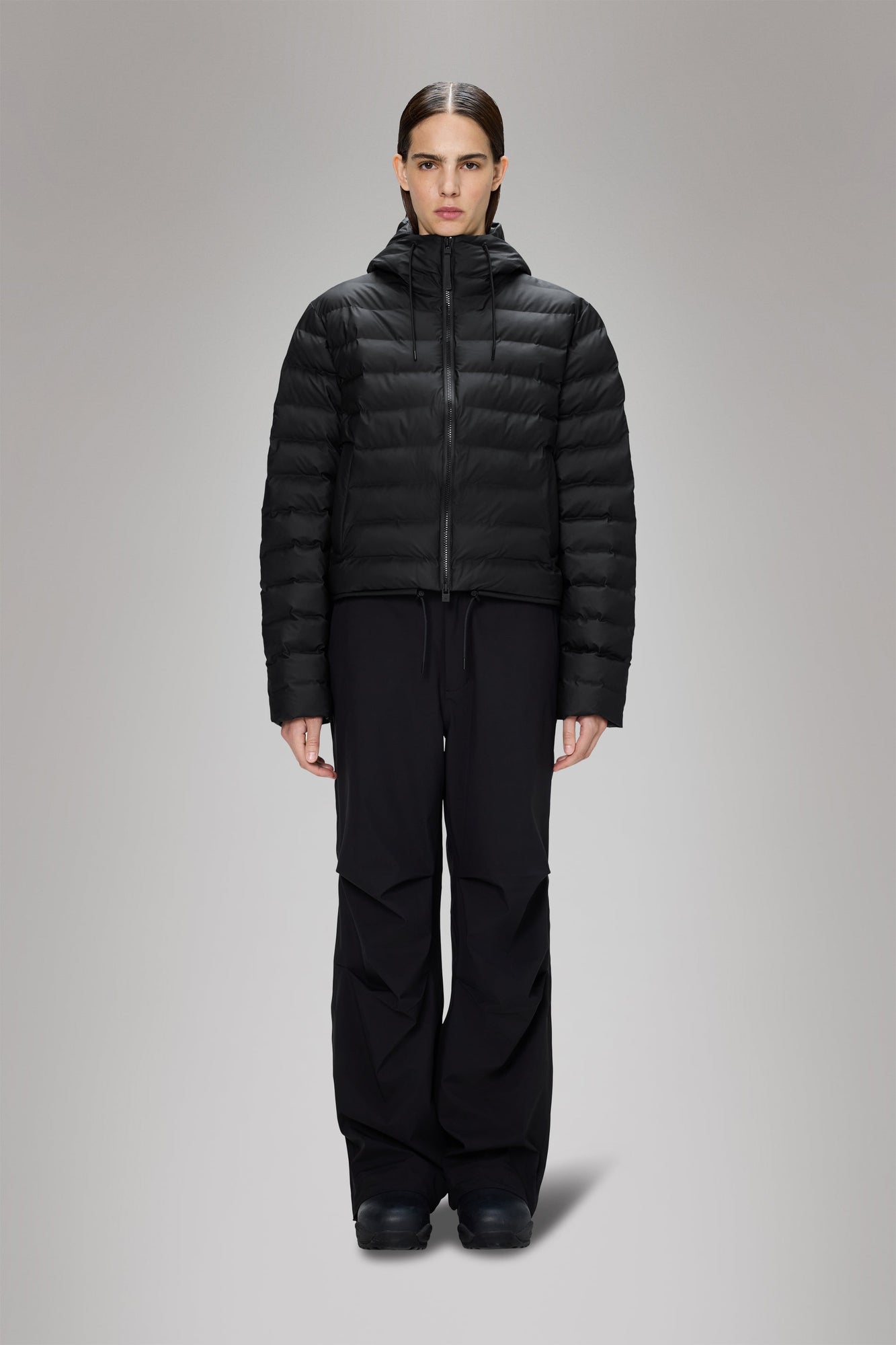 RAINS Lohja Short Puffer Jacket Black Jacket