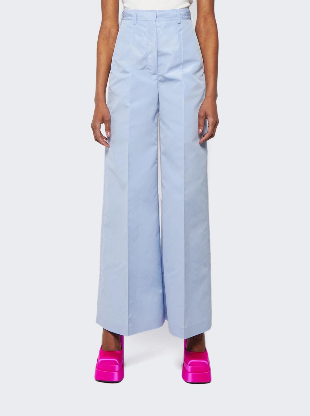 Women | Stella McCartney | High-waisted Wide Leg Trousers | Dusty Blue