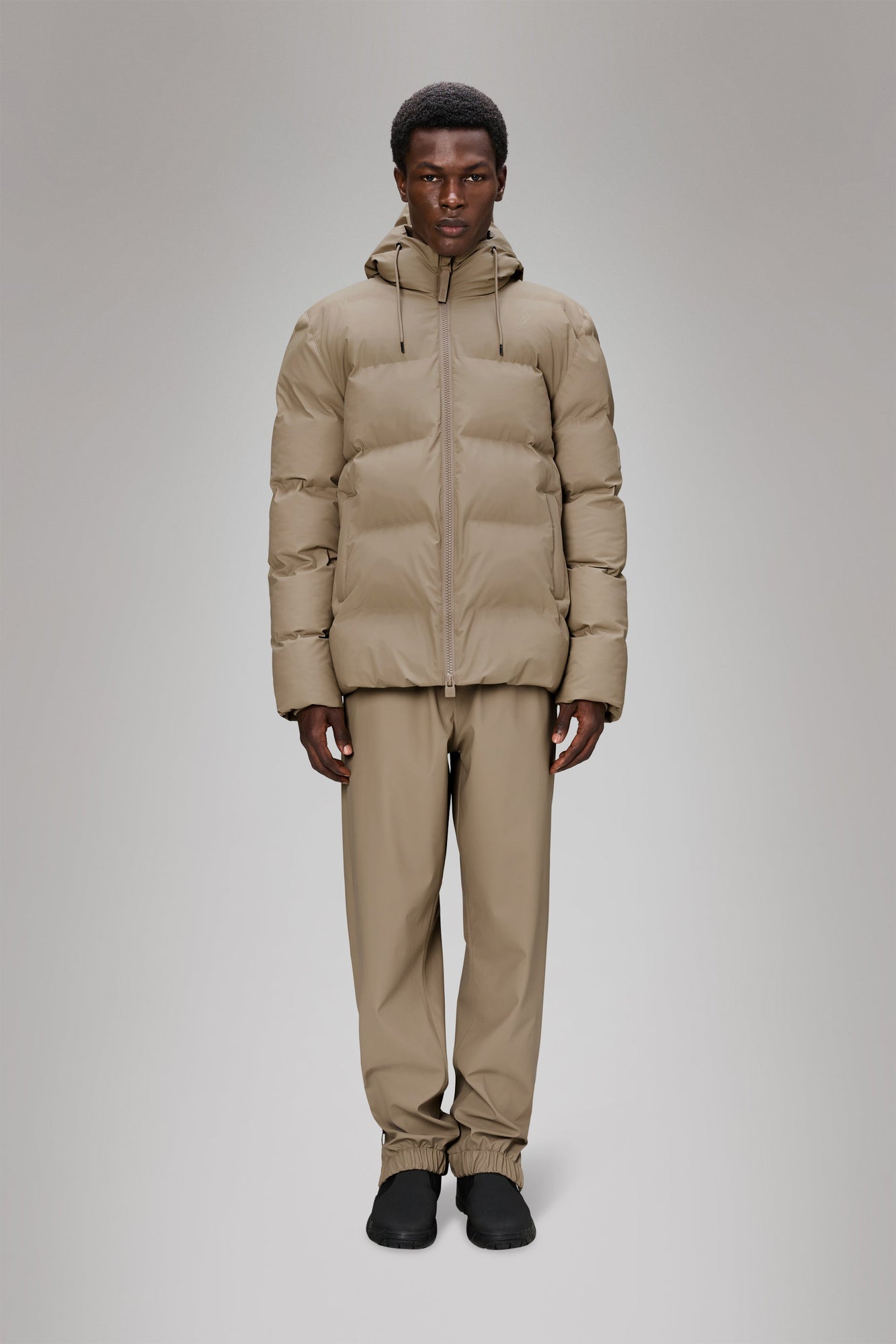Rains Alta Puffer Jacket Beige Jacket